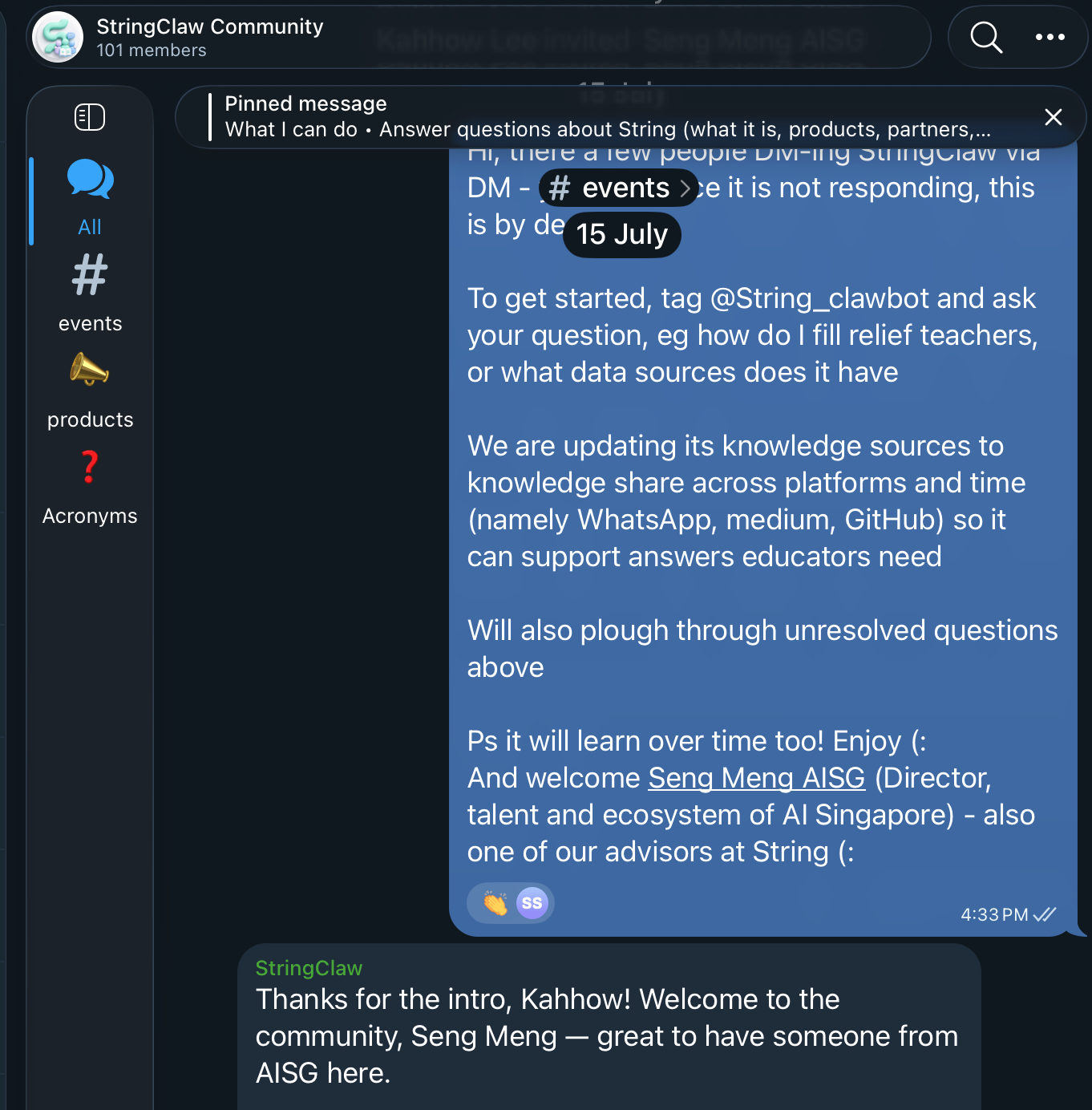 StringClaw interface preview